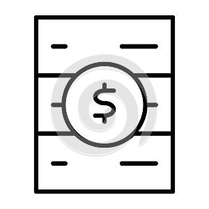 Blockchain Server Line Icon. Vector Simple Minimal 96x96 Pictogram