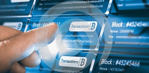 Blockchain Technology. Bitcoin Transfer
