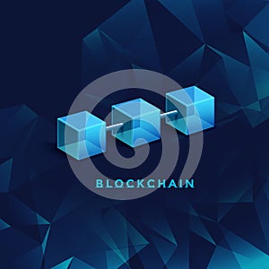 Blockchain technology concept database data cryptocurrency business digital finance bitcoin network