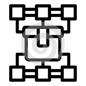 Blockchain technology connecting blocks in a secure network system