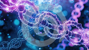 Blockchain technology connecting digital data network