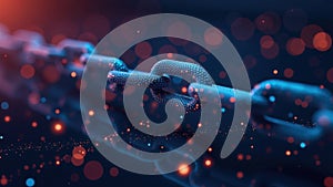 Blockchain technology connecting digital data network security