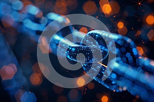 Blockchain technology creating secure digital chain links