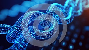Blockchain technology creating secure digital chain links in cyberspace