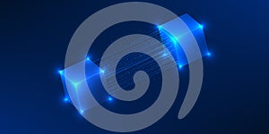 Blockchain Technology Data Transfer Network with Connected Blocks, Secure Digital Transaction System, Decentralized Ledger,