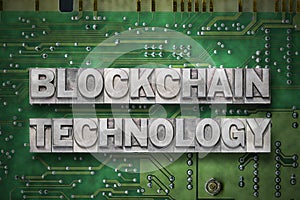 Blockchain technology green pc board