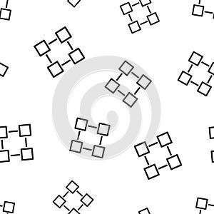 Blockchain technology icon seamless pattern background. Business