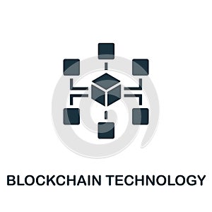 Blockchain Technology icon. Simple illustration from fintech industry collection. Creative Blockchain Technology icon for web