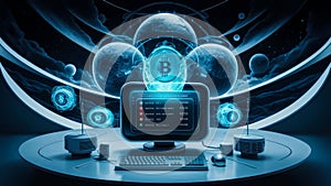 Blockchain Technology Integration. Big data storage, Cloud computing, Machine learning, Ai blockchain technology