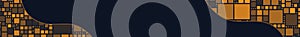Blockchain technology leaderboard ad banner. Web3 tech web banner photo