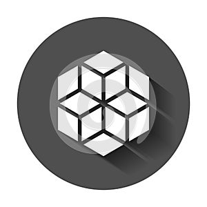 Blockchain technology vector icon in flat style. Cryptography cu