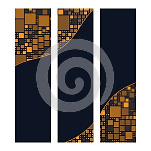 Blockchain technology web wide skyscraper banner ad