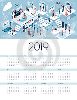 Blockchain of things calendar 2019