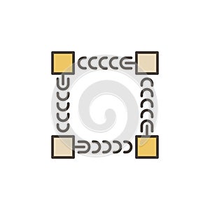 Blockchain vector concept colored modern icon or sign