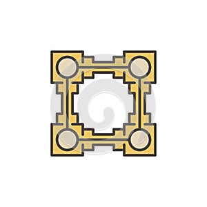 Blockchain vector concept colored modern icon or sign