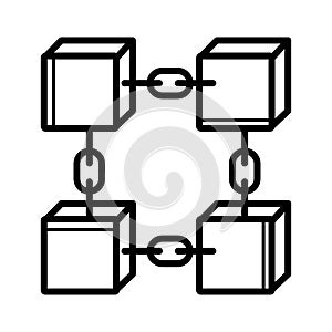 Blockchain vector icon