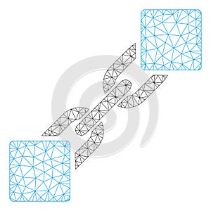 Blockchain Vector Mesh Carcass Model