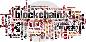 Blockchain word cloud