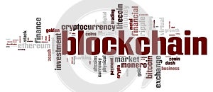 Blockchain word cloud