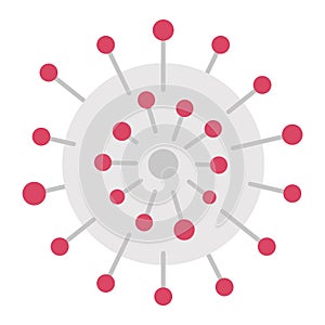 blocked coronavirus Flat Style vector icon which can easily modify or edit