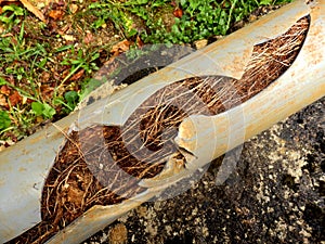 Blocked drainage pipe photo