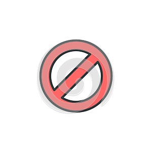 Blocked icon in colored version