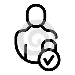 Blocked user icon, outline style