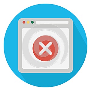Blocked website, error 404 Color Vector icon which can easily modify or edit