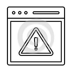 Blocked website Outline vector icon which can easily modify or edit