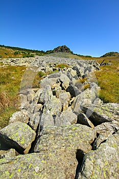 Blockfield dated from the last Ice Age in Beigua National Geopark