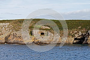 Blockhaus in front of Le Conquet harbour - Finistere, Brittany photo