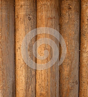 Big old timber wall. Retro wooden surface
