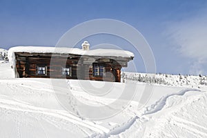 Blockhouse in ski region