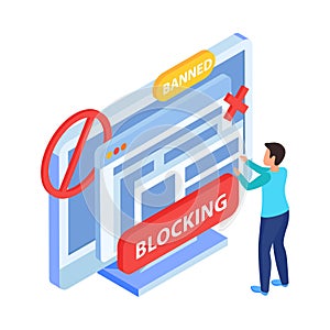 Blocking Internet Icon