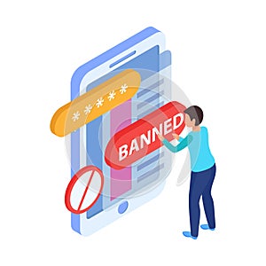 Blocking Internet Icon