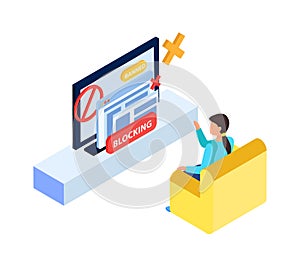 Blocking Internet Icon