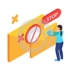 Blocking Internet Icon