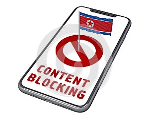 Blocking mobile internet content in North Korea