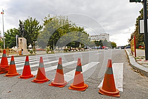 Roadblock for a race in Calarasi city