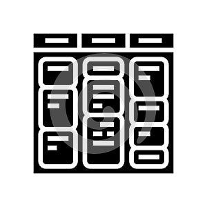 blocking time management glyph icon  illustration