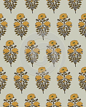 Blockprint floral pattern.