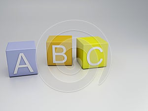 Blocks ABC letters, 3d illustration