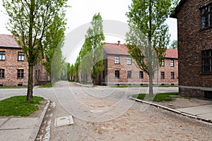 Blocks from Auschwitz concentration camp complex photo