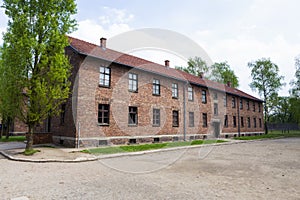Blocks from Auschwitz concentration camp complex photo