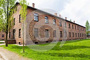 Blocks from Auschwitz concentration camp complex photo