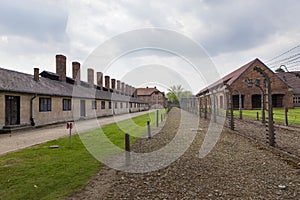 Blocks from Auschwitz concentration camp complex