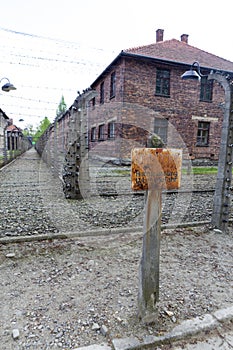 Blocks from Auschwitz concentration camp complex