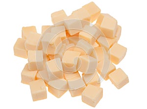 Blocks of cheese isolated