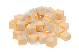 Blocks of cheese isolated