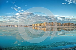 Blocks of flats with reflection in Lacul Morii